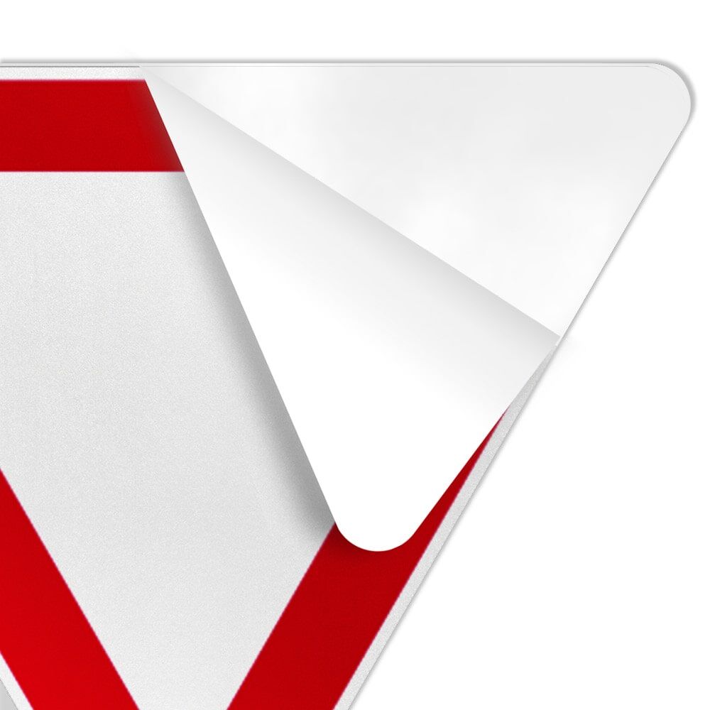 Detailansicht VZ 205, RA1-Reflexoberfläche