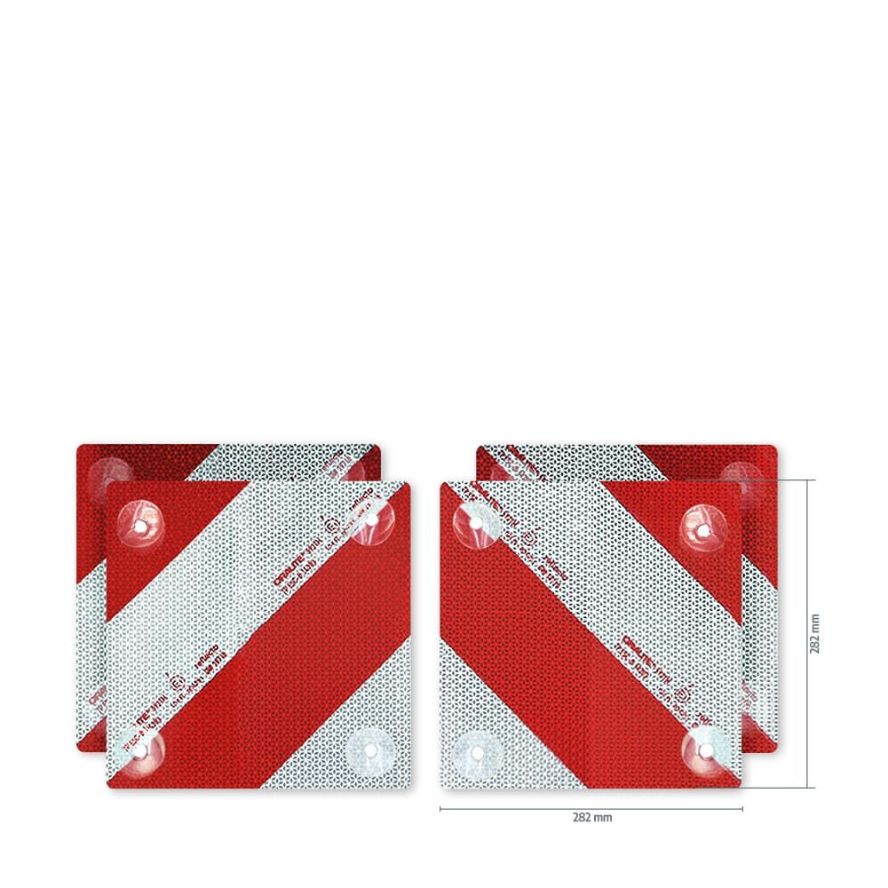 Reflecto 5921M Set, 4 retroreflektierende Markierungselemente, je 282 × 282 mm mit Saugnäpfen