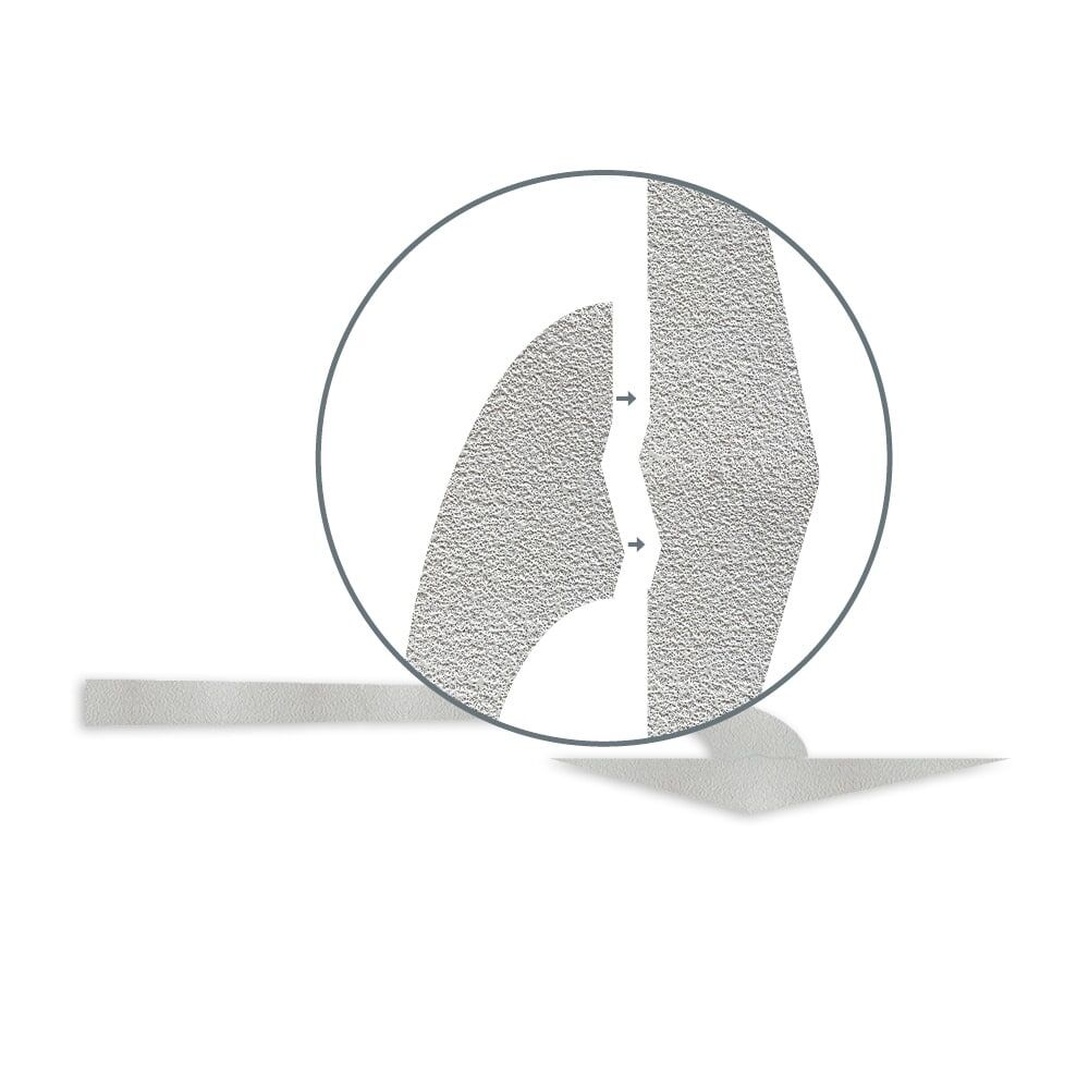 Vergrößerter Ausschnitt verdeutlicht Oberflächenstruktur sowie präzise Passform der Einzelteile