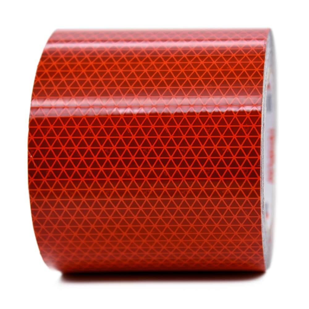 Orafol ORALITE Reflexband VC 612 rot, 100 mm Rolle, Frontansicht