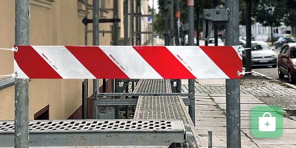 Warnbanner füer Gerueste und Co