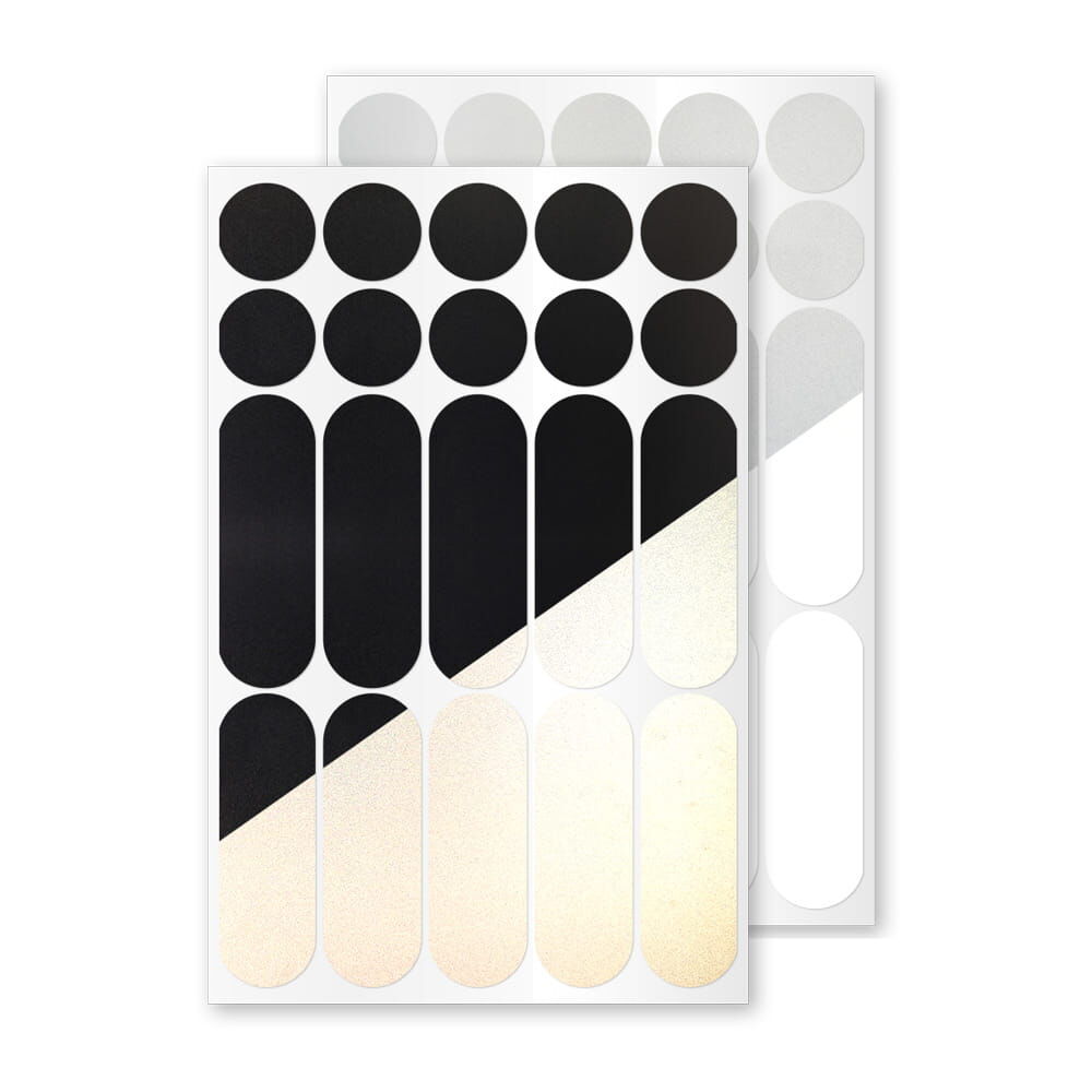 Reflexsticker Kreise und abgerundete Streifen