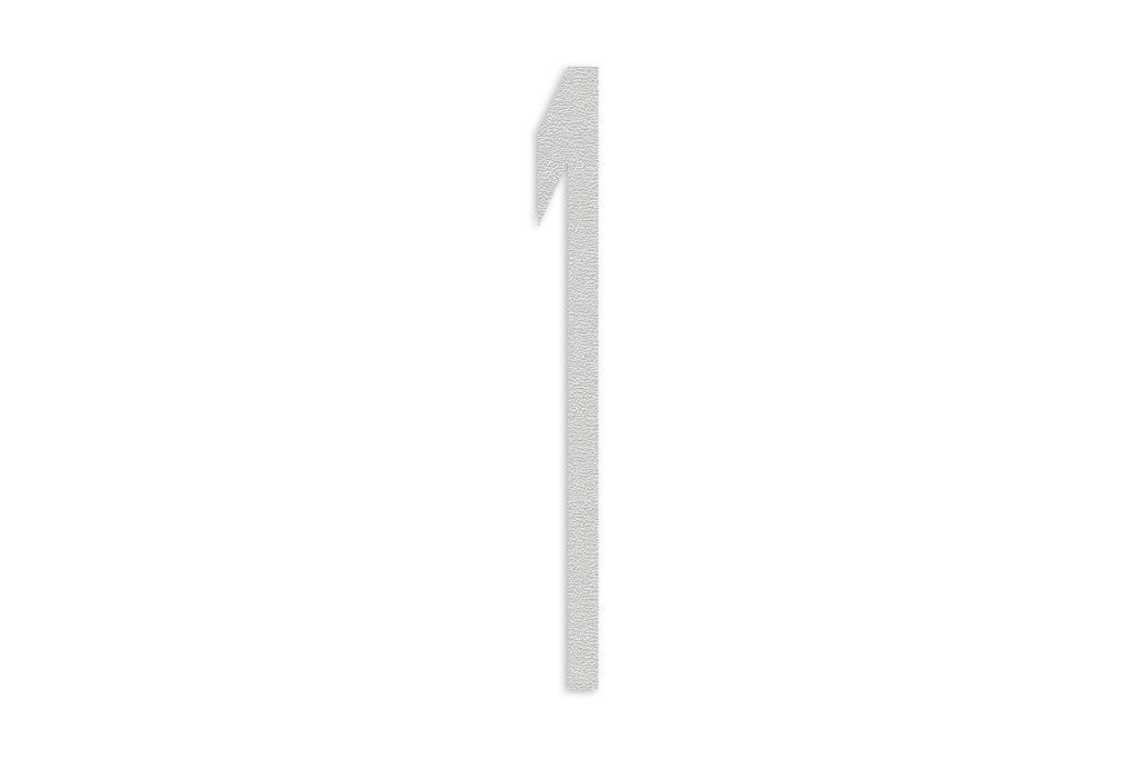Selbstklebendes Fahrbahn-Zeichen "1" in weiß, Verkehrsklasse P6