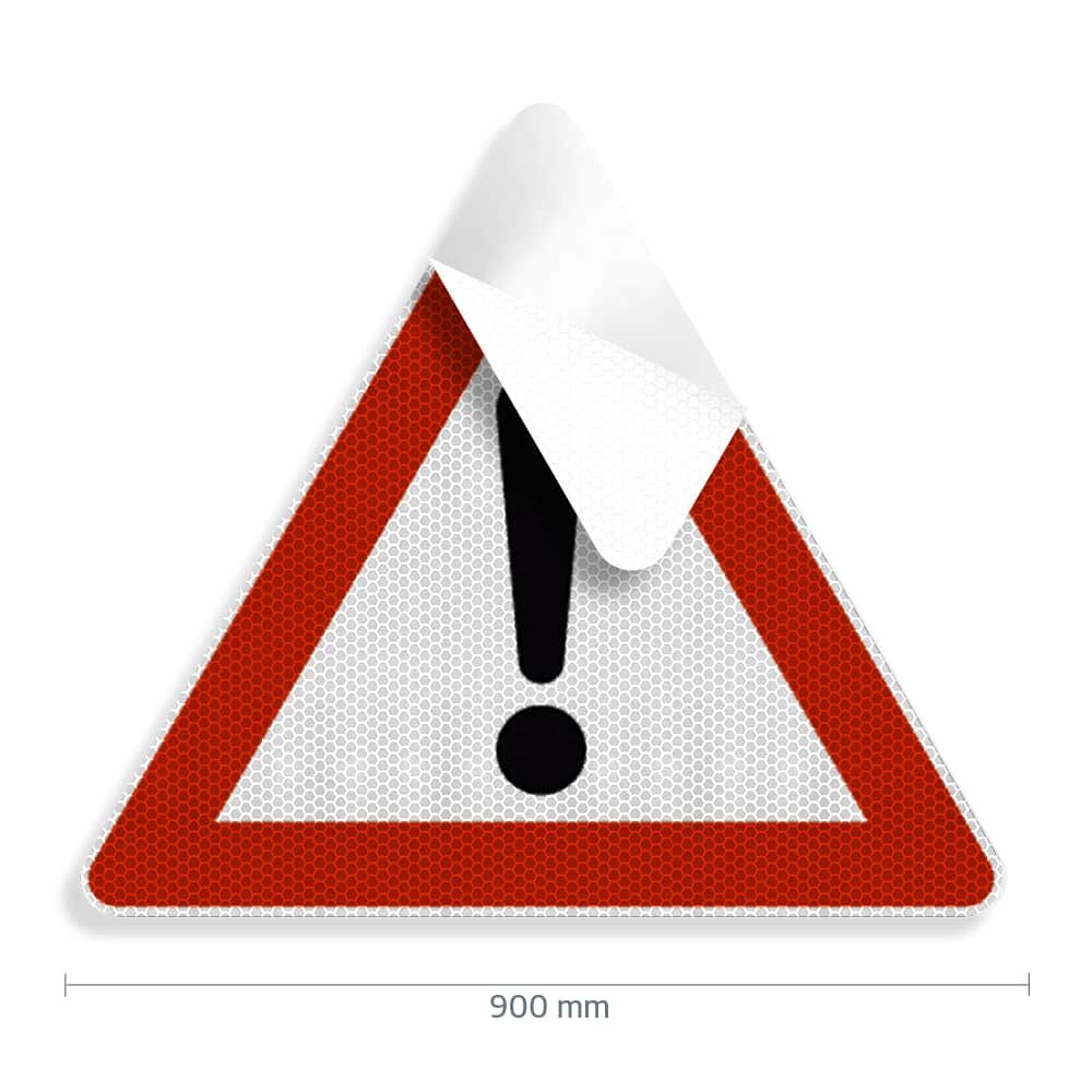 VZ 101 RA2, 900 mm, Aluminium-Ronde mit Maßangabe