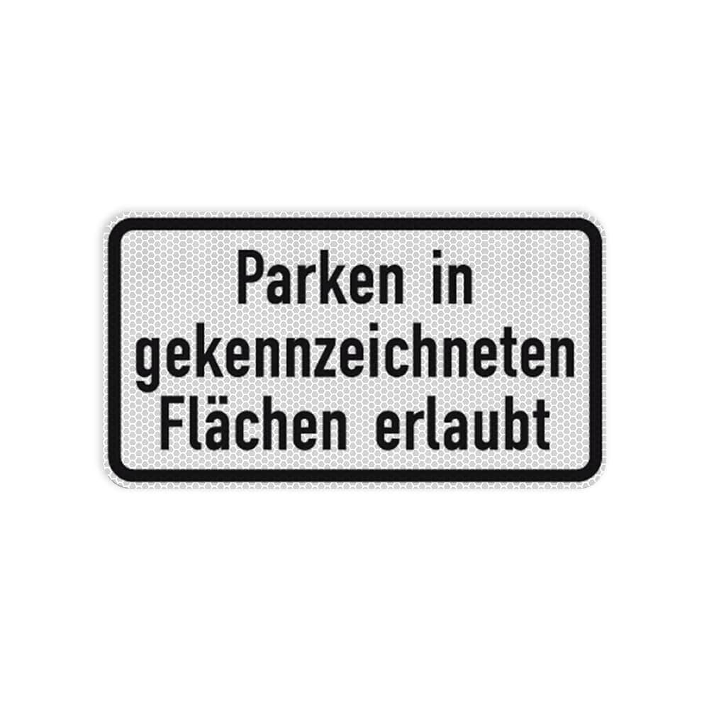 VZ 1053-30 Parken in gekennzeichneten Flächen erlaubt VZ 1053-30 Parken in gekennzeichneten Flächen erlaubt