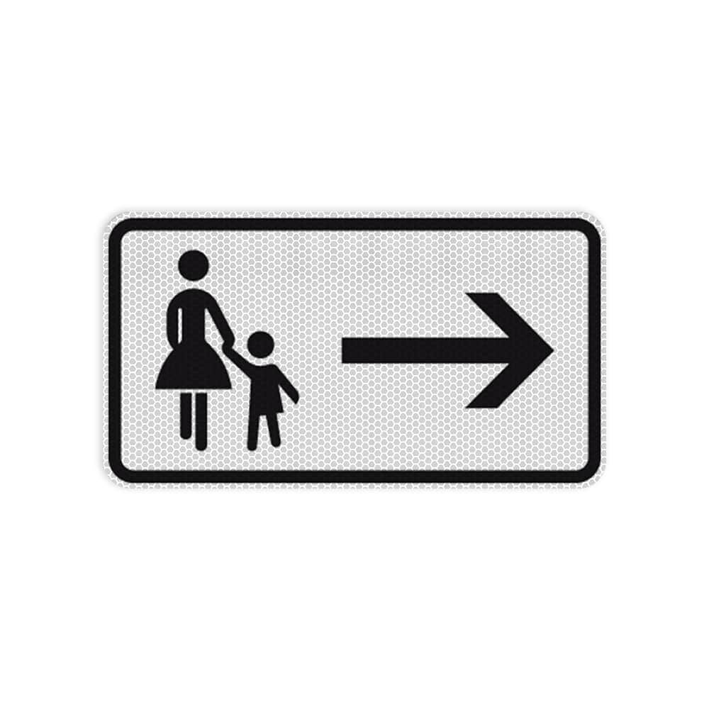 VZ 1000-22 Fußgänger Gehweg gegenüber benutzen, rechtsweisend VZ 1000-22 Fußgänger Gehweg gegenüber benutzen, rechtsweisend