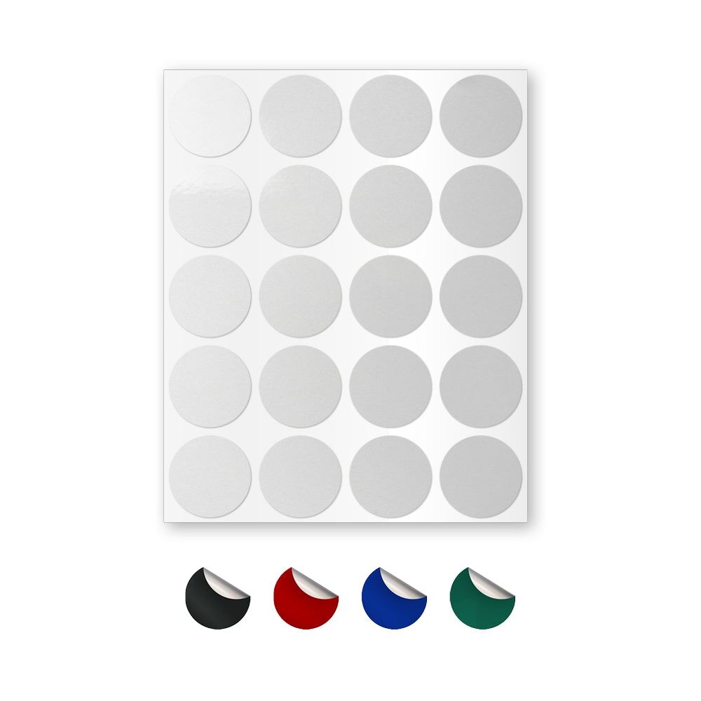 Geocaching Reflektoren farbig auf Stickerbogen in mehreren Farben