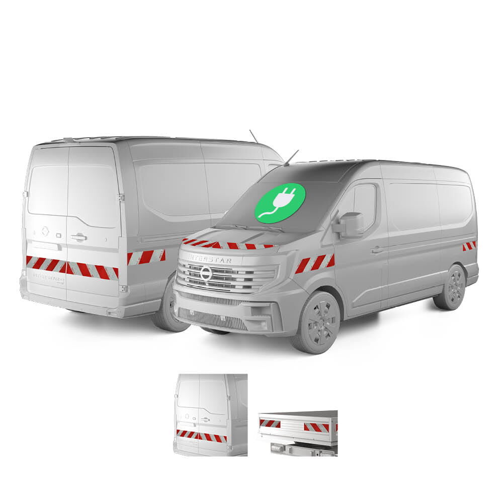 Nissan Interstar-e ab 2024 mit Variantenvorschau zwischen Hecktür- und Pritschenmodell