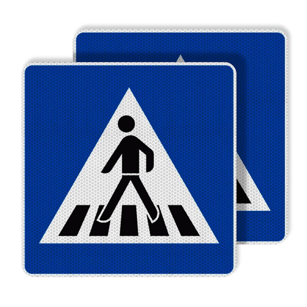 VZ 350-40 Fußgängerüberweg doppelseitig VZ 350-40 Fußgängerüberweg doppelseitig