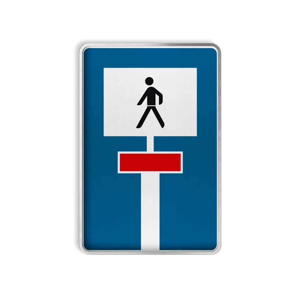 VZ 357-51 Für Fußgänger durchlässige Sackgasse VZ 357-51 Für Fußgänger durchlässige Sackgasse