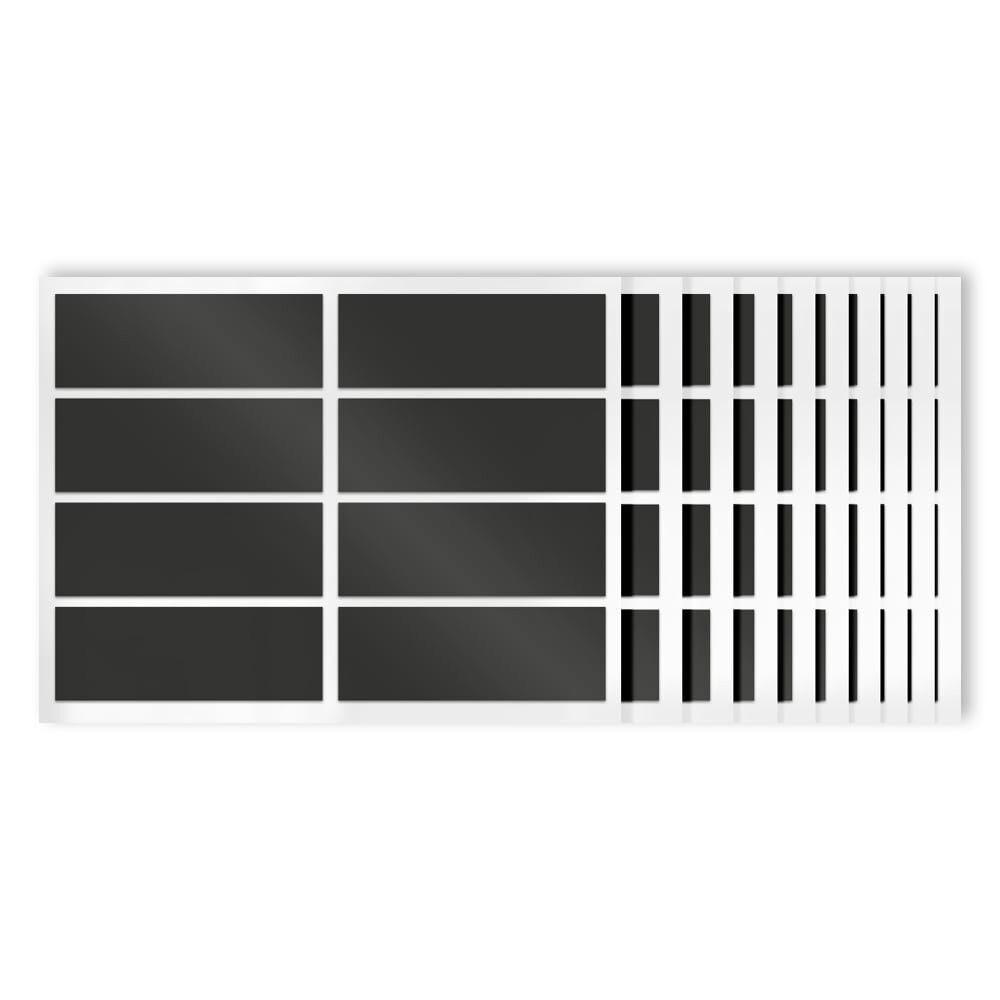 10er-Pack Overlay Streifen, schwarz, selbstklebend für Zusatzschilder Größe 2