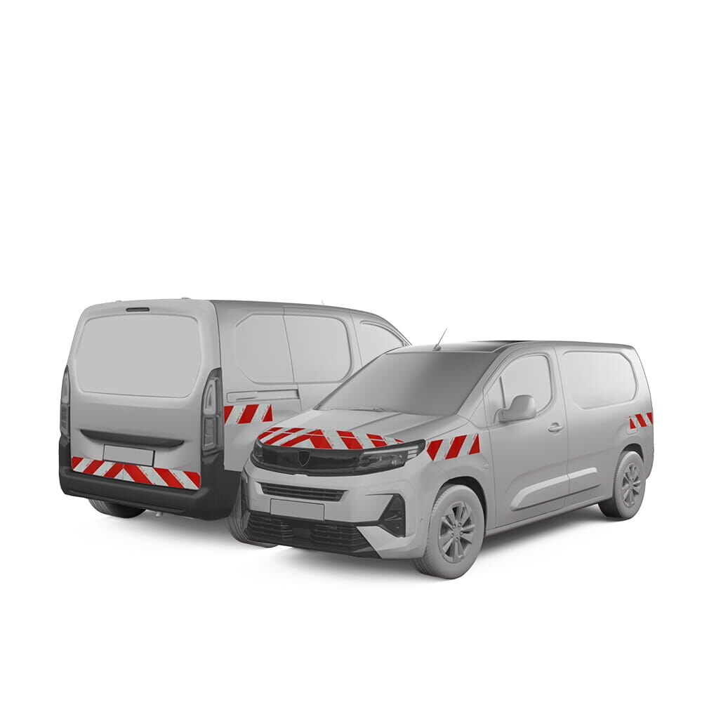 Peugeot Rifter/E-Rifter  in Variante L1 mit Komplettwarnmarkierungssatz, Baujahr 2024