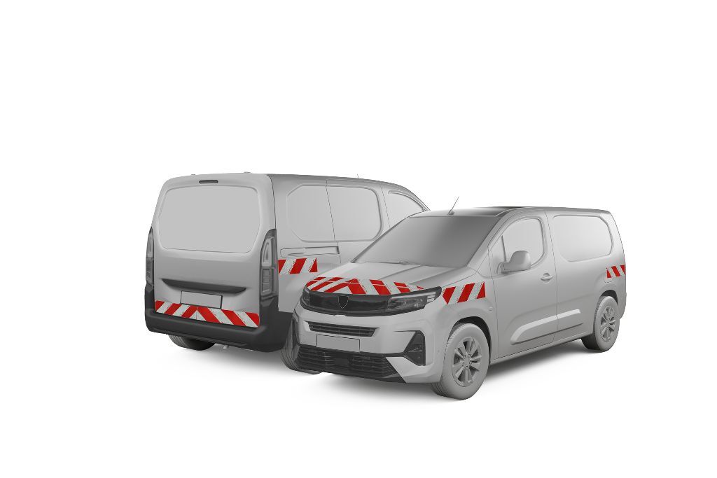 Peugeot Rifter/E-Rifter  in Variante L1 mit Komplettwarnmarkierungssatz, Baujahr 2024