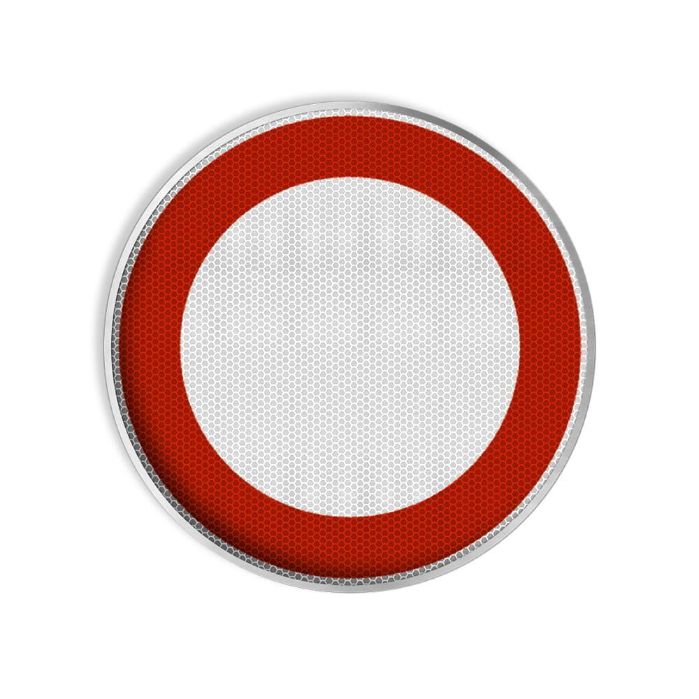 Verkehrszeichen 250 "erbot für Fahrzeuge alle Art". Alform Aluminium, RA2