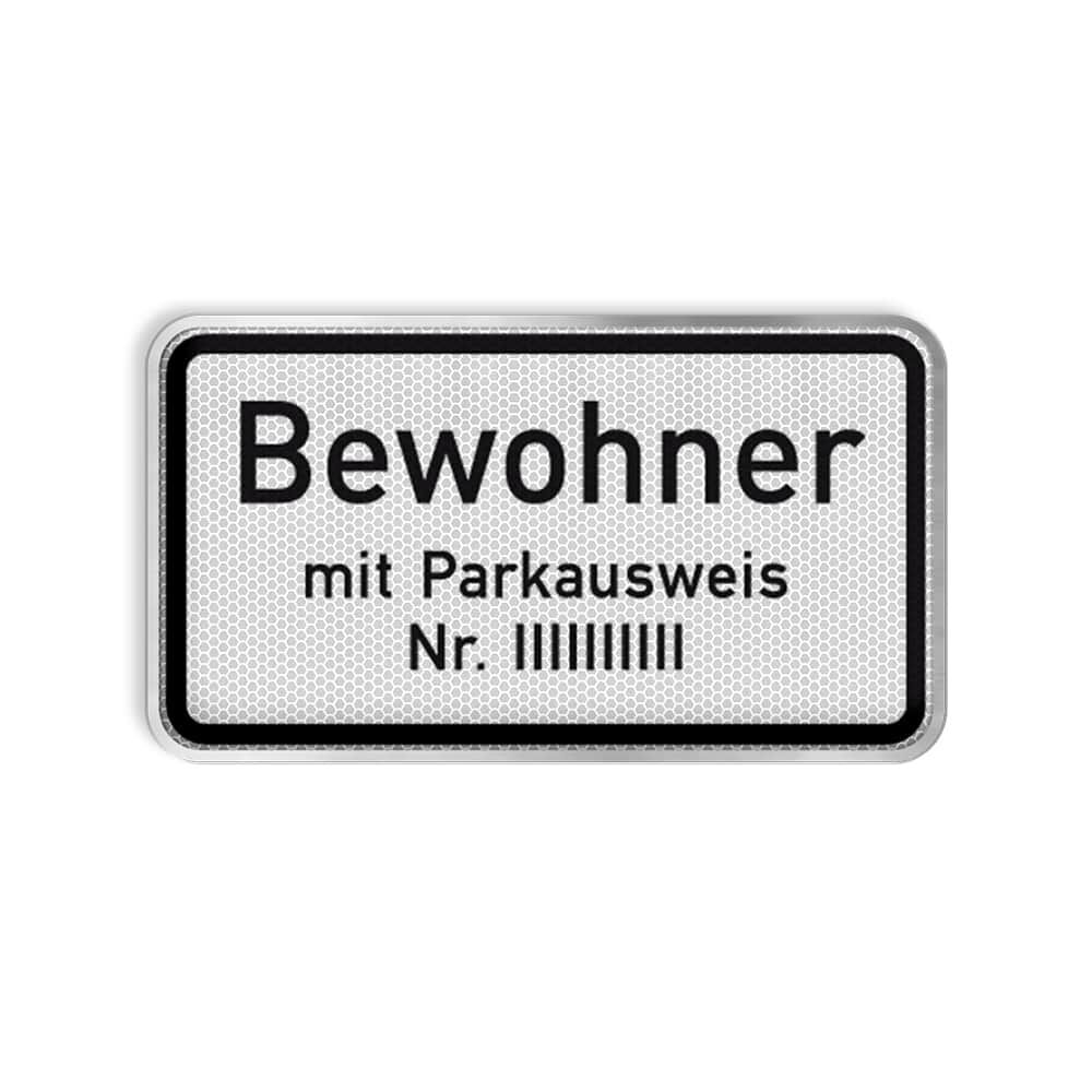 VZ 1044-30 Nur Bewohner mit Parkausweis Nr. …