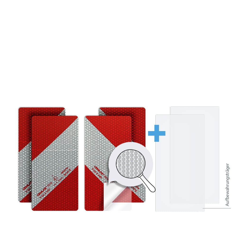 Reflecto 5921M Kfz-Warnmarkierung Set selbsthaftend 4x 141mm x 282mm