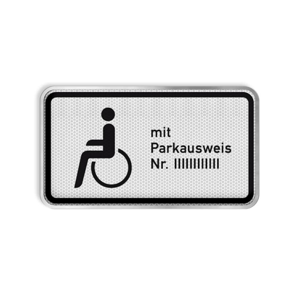 VZ 1044-11 Nur Schwerbehinderte mit Parkausweis Nr. …