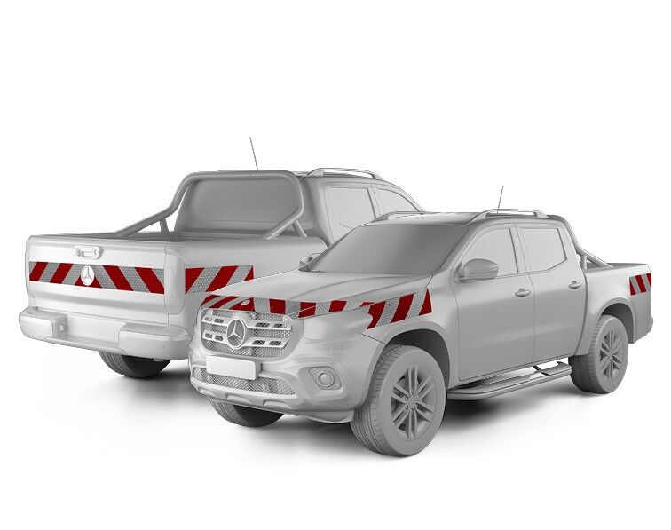 Mercedes X-Klasse W 470 Warnmarkierung ab 2018 Komplettsatz