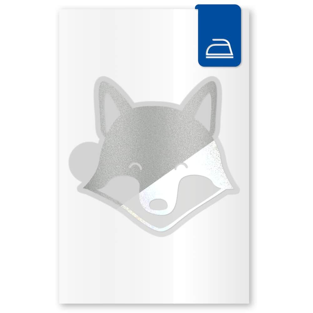 Bügelbild Fuchs silber
