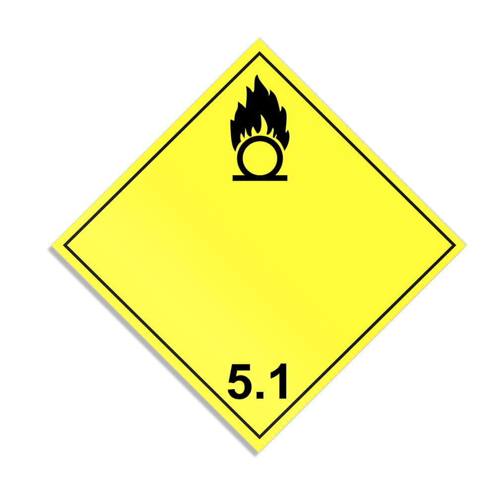 Gefahrgutzettel Klasse 5.1: Entzünden (oxidierend) wirkende Stoffe
