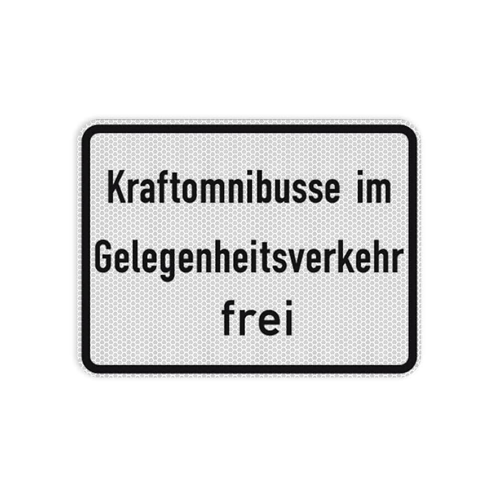 VZ 1026-31 Kraftomnibusse im Gelegenheitsverkehr frei RA 2 315 x 420 mm 3 mm Dibond