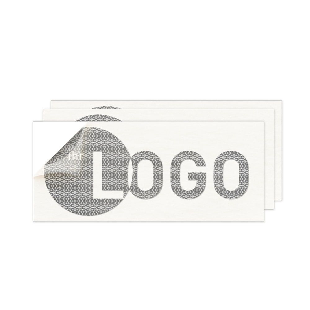Stapel selbstklebender VC 104 Logostreifen in weiß für individuelle Konturmarkierung