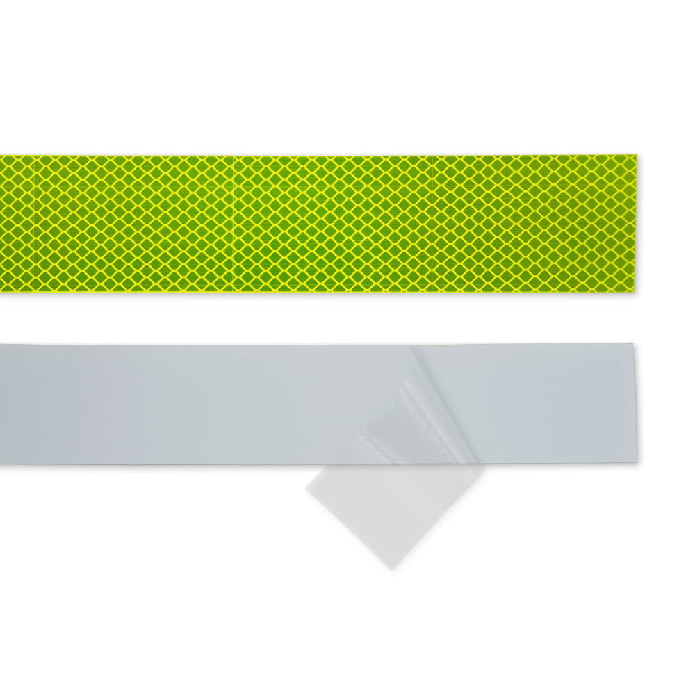 3M Reflexband 4080 Fluor-lime 50 mm, Streifen der Vorder- und Rückseite