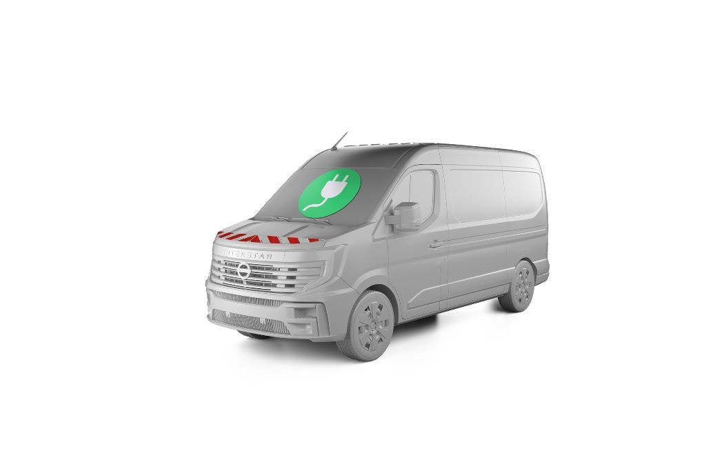 Nissan Interstar-e mit Frontmarkierung, Baujahr 2024