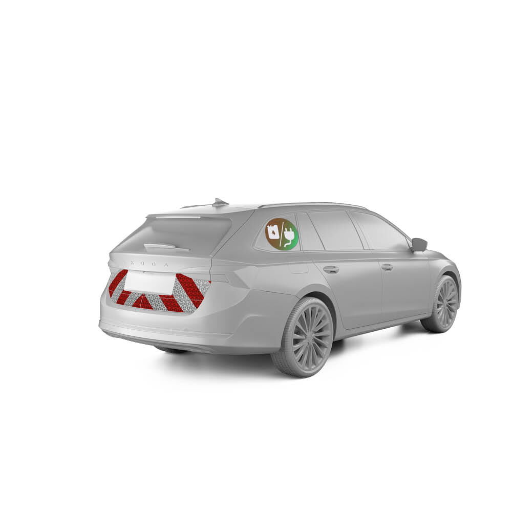 Skoda Octavia Combi iV Hybrid mit Heckwarnmarkierung, Baujahr 2021