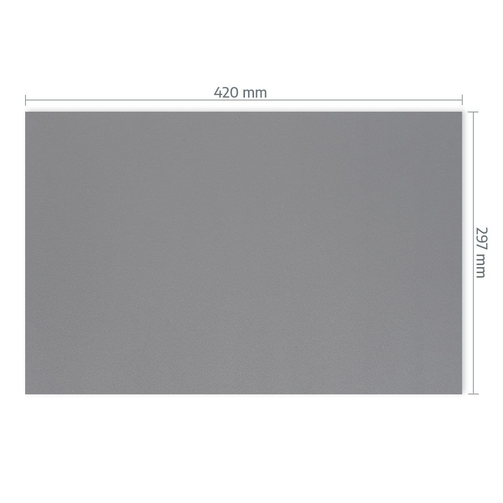 A3-Zuschnitt ORALITE Superlens 3000 mit Maßangaben 420 × 297 mm