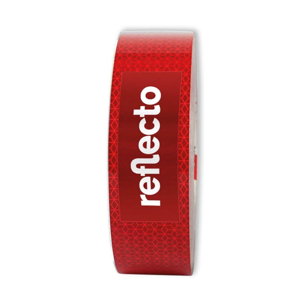Einzelrolle rote VC 104+ RG Konturmarkierung mit weißem reflecto-Logo, reflektierend