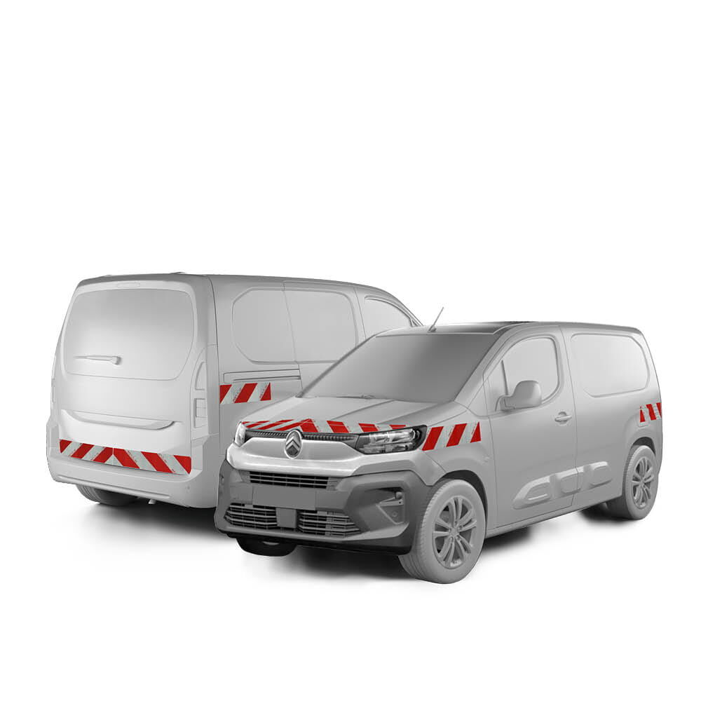 Citroen Berlingo in Variante L1 und Heckklappe mit Komplettwarnmarkierungssatz, Baujahr 2024