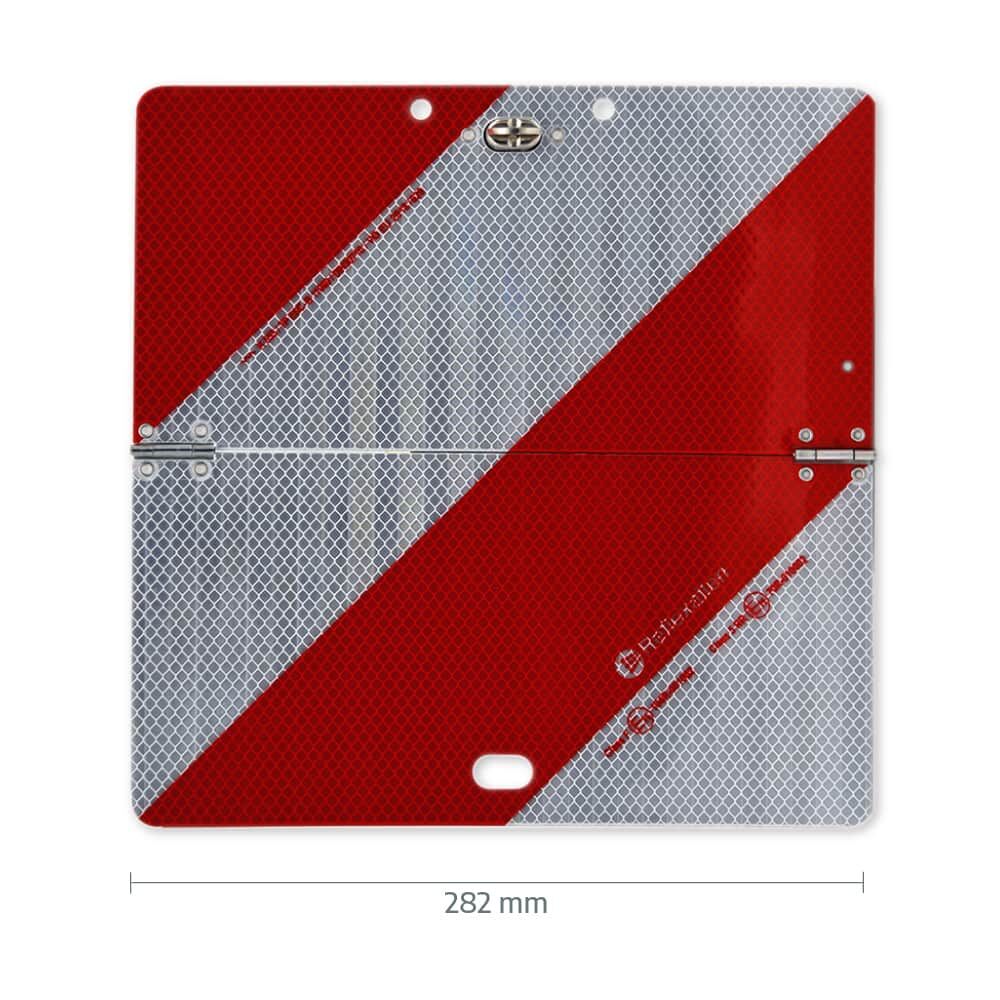 Linksweisende Parkwarntafel klappbar, Breite 282 mm