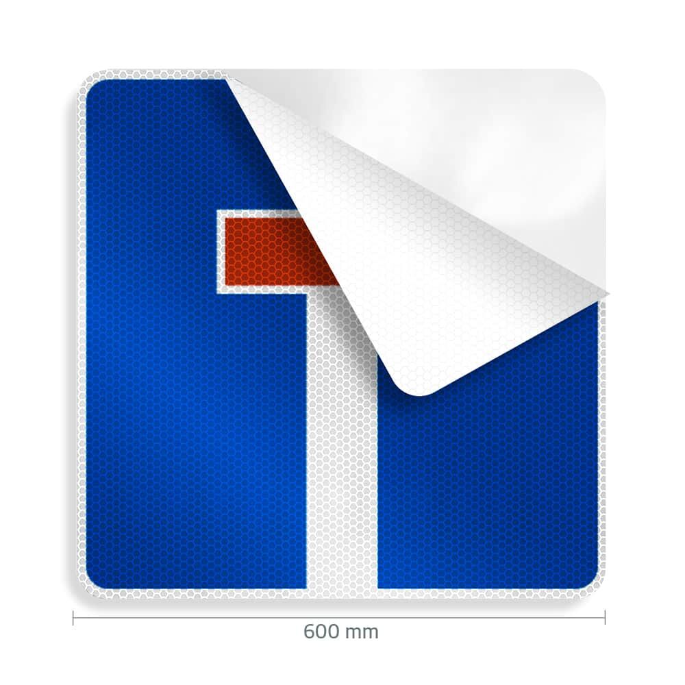 VZ 357 mit Maßangaben 600 mm, RA2-Reflexfolie