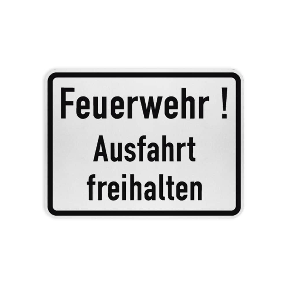 VZ 2432 Feuerwehr! Ausfahrt freihalten VZ 2432 Feuerwehr! Ausfahrt freihalten