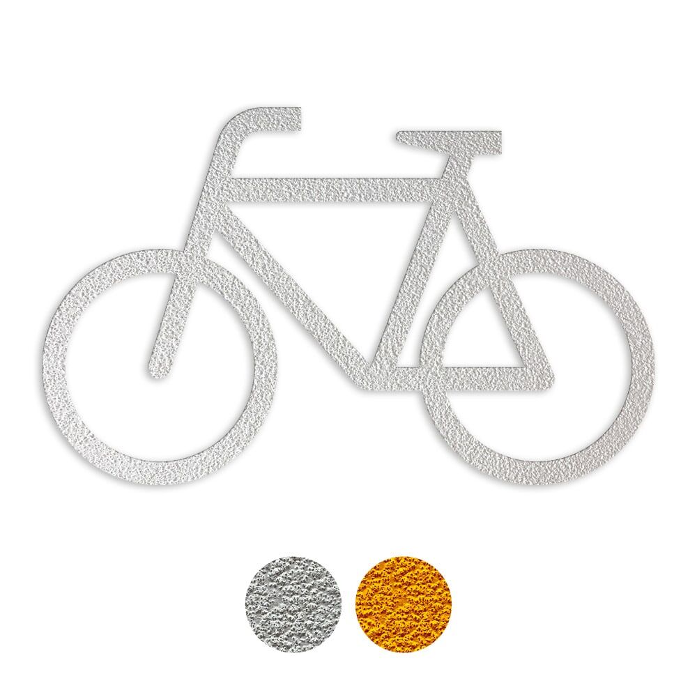 Fahrrad-Piktogramm aus 3M Stamark, wählbar in Weiß oder Gelb