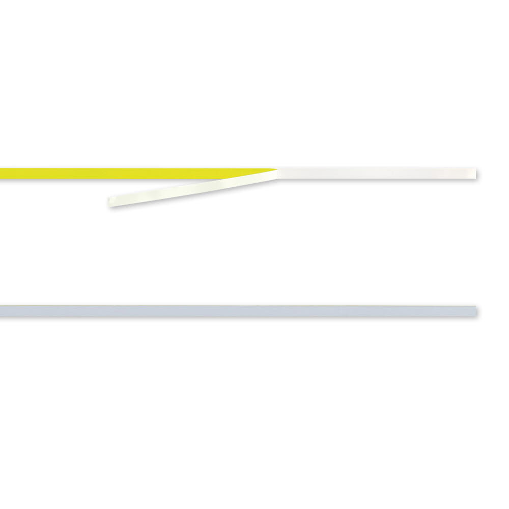 5 mm Fluorband gelb, Streifen mit leicht angehobener Trägerfolie