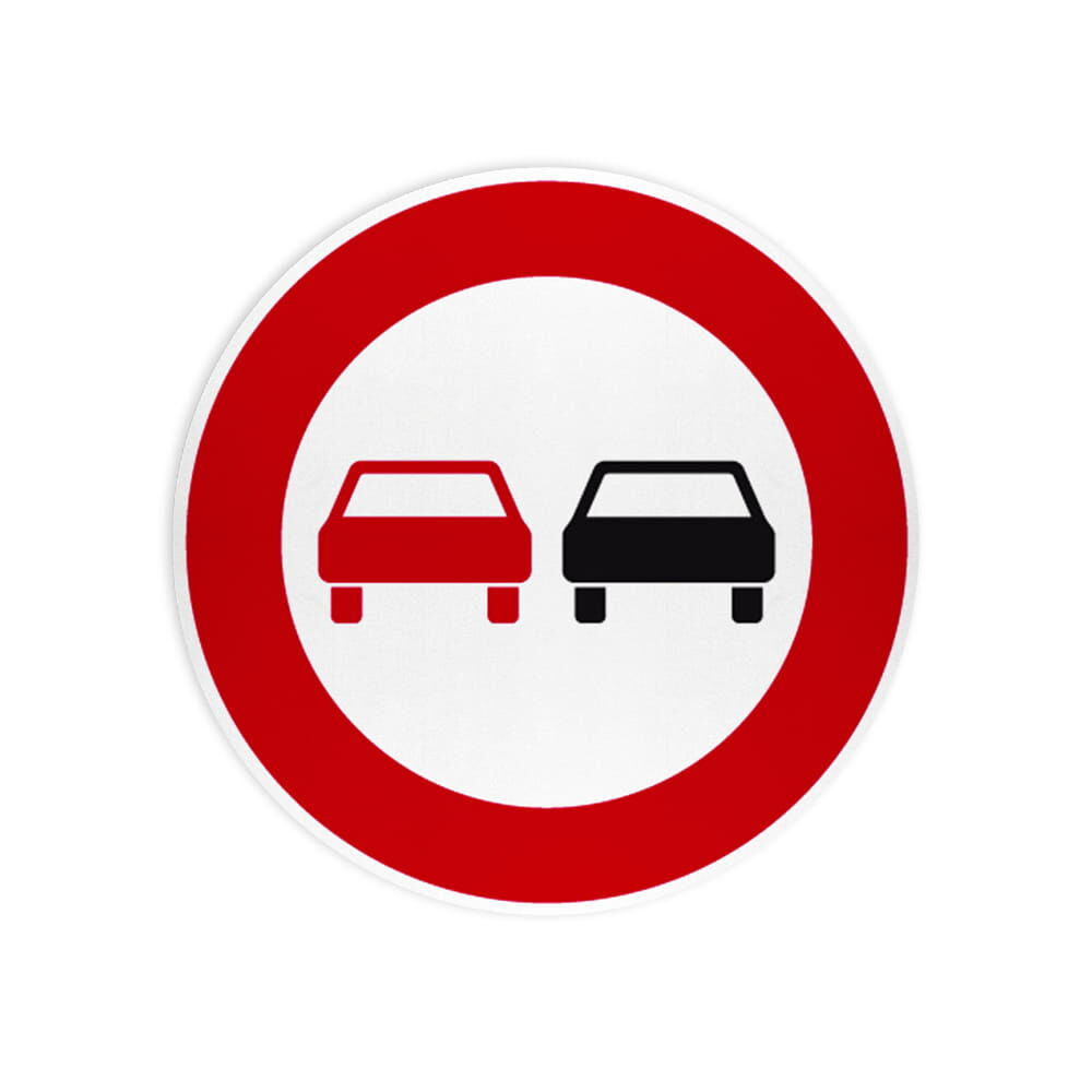 VZ 276 Überholverbot für Kraftfahrzeuge aller Art VZ 276 Überholverbot für Kraftfahrzeuge aller Art