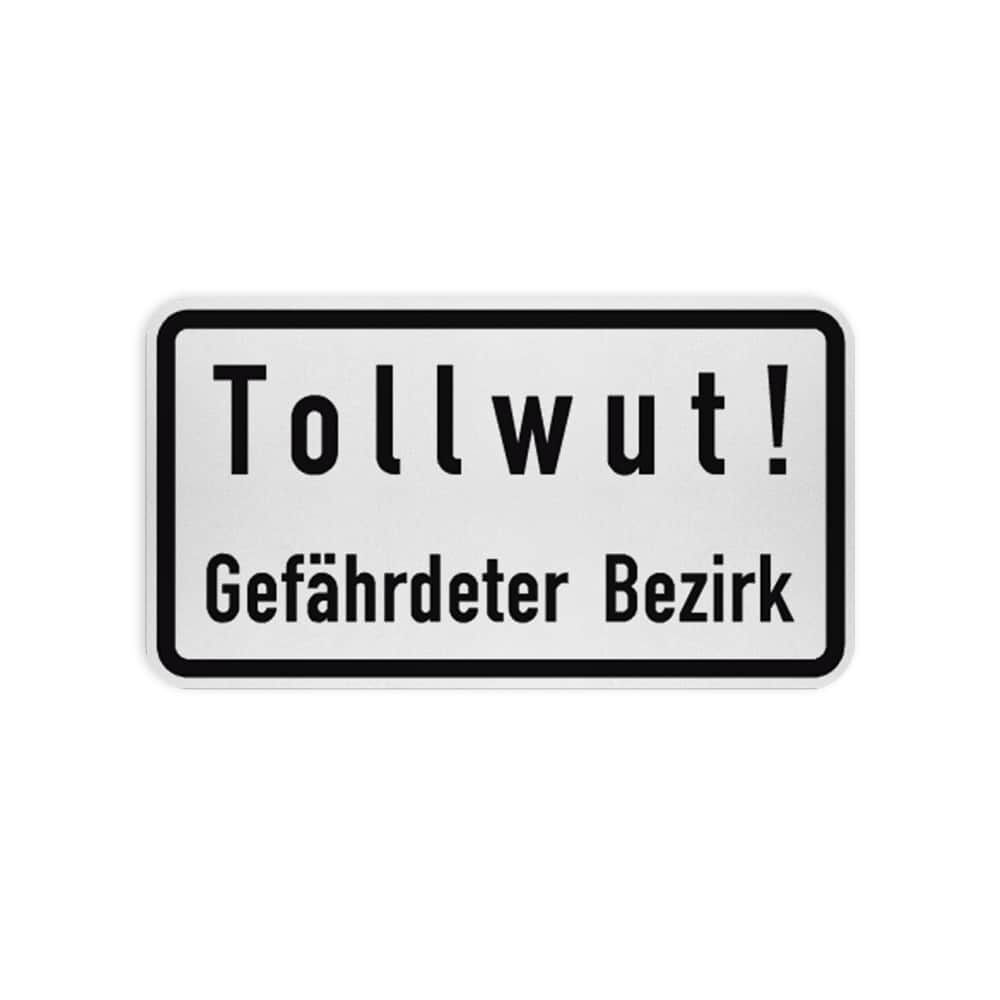 VZ 2531 Tollwut! Gefährdeter Bezirk VZ 2531 Tollwut! Gefährdeter Bezirk