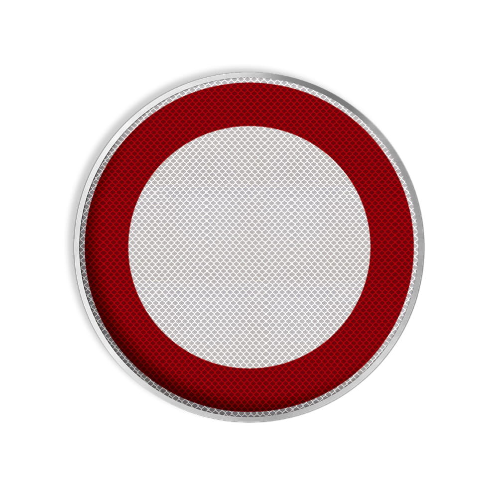 Verkehrszeichen 250 "erbot für Fahrzeuge alle Art". Alform Aluminium, RA3