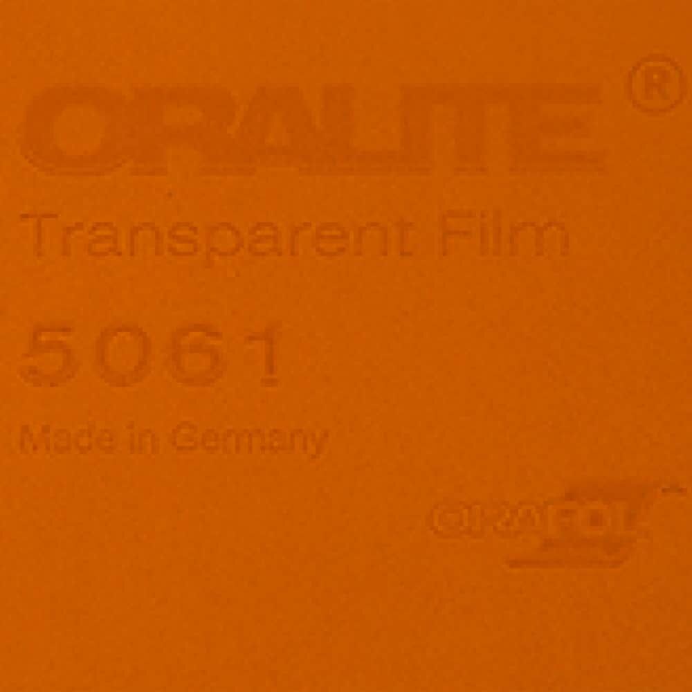 Gleichmäßige Orangene Overlay-Folie 5061 in Nahaufnahme, transluzent