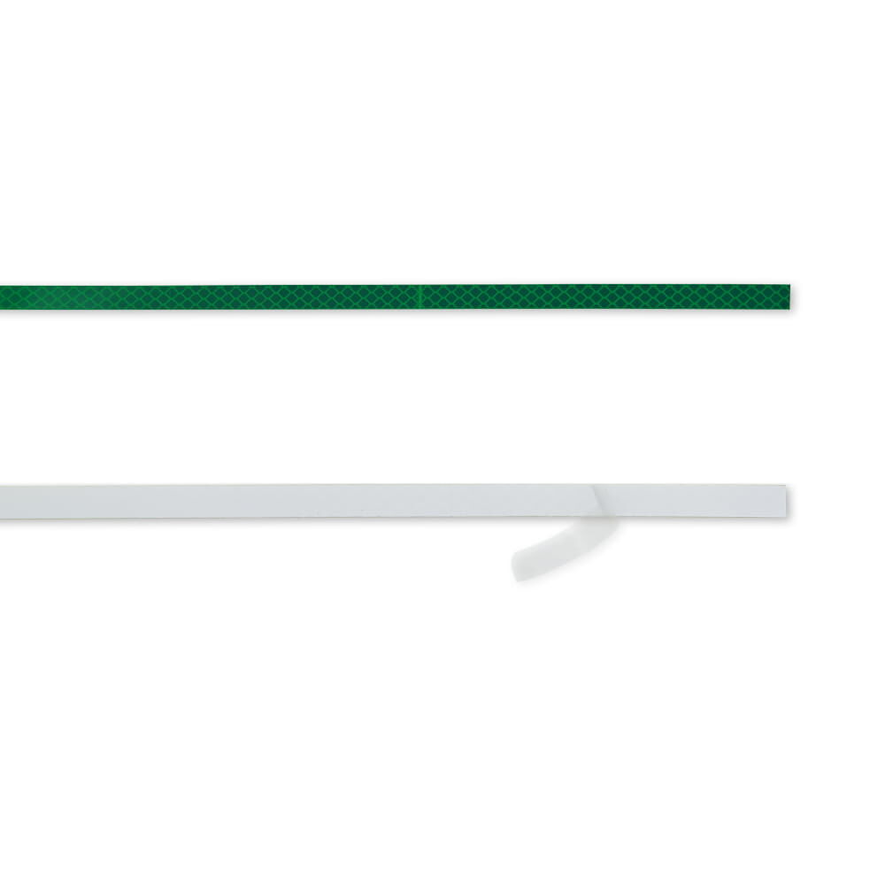 3M Reflexband 4090 grün, 10 mm, Streifen der Vorder- und Rückseite