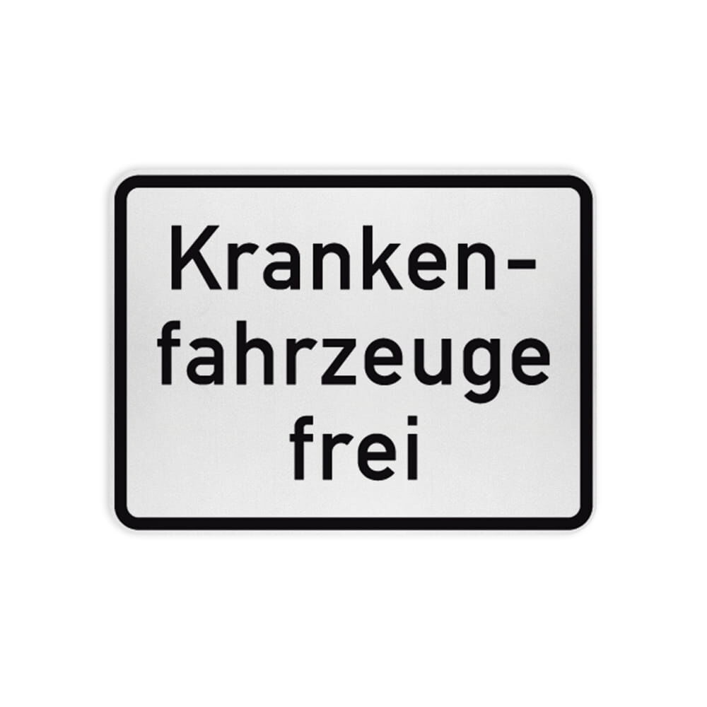 VZ 1026-34 Krankenfahrzeuge frei VZ 1026-34 Krankenfahrzeuge frei