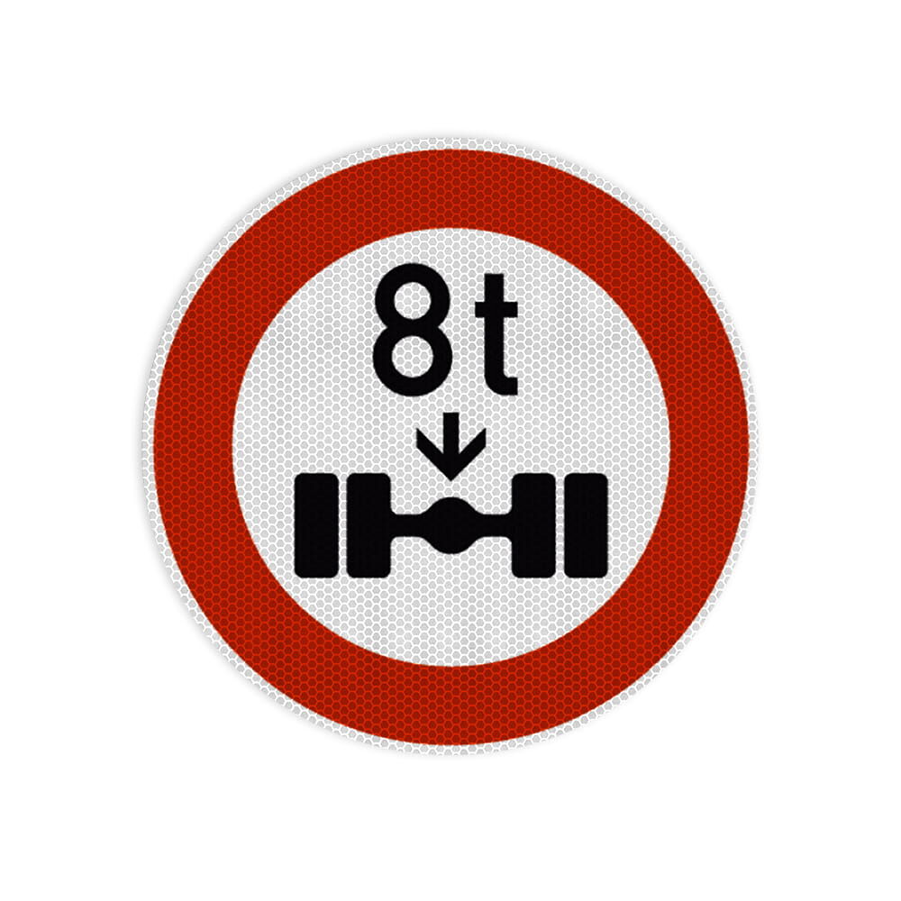 VZ 263 Verbot für Fahrzeuge über angegebene tatsächliche Achslast VZ 263 Verbot für Fahrzeuge über angegebene tatsächliche Achslast