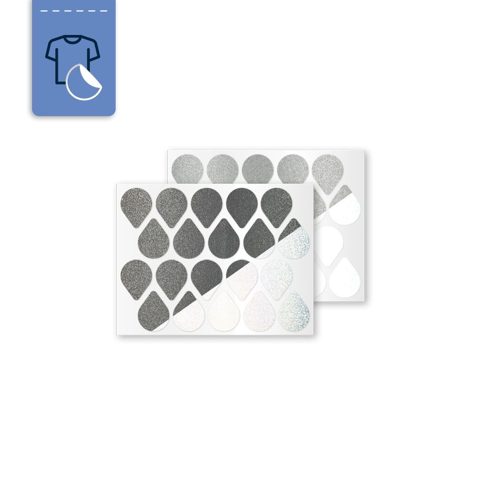 Reflexsticker Metallic Tropfen
