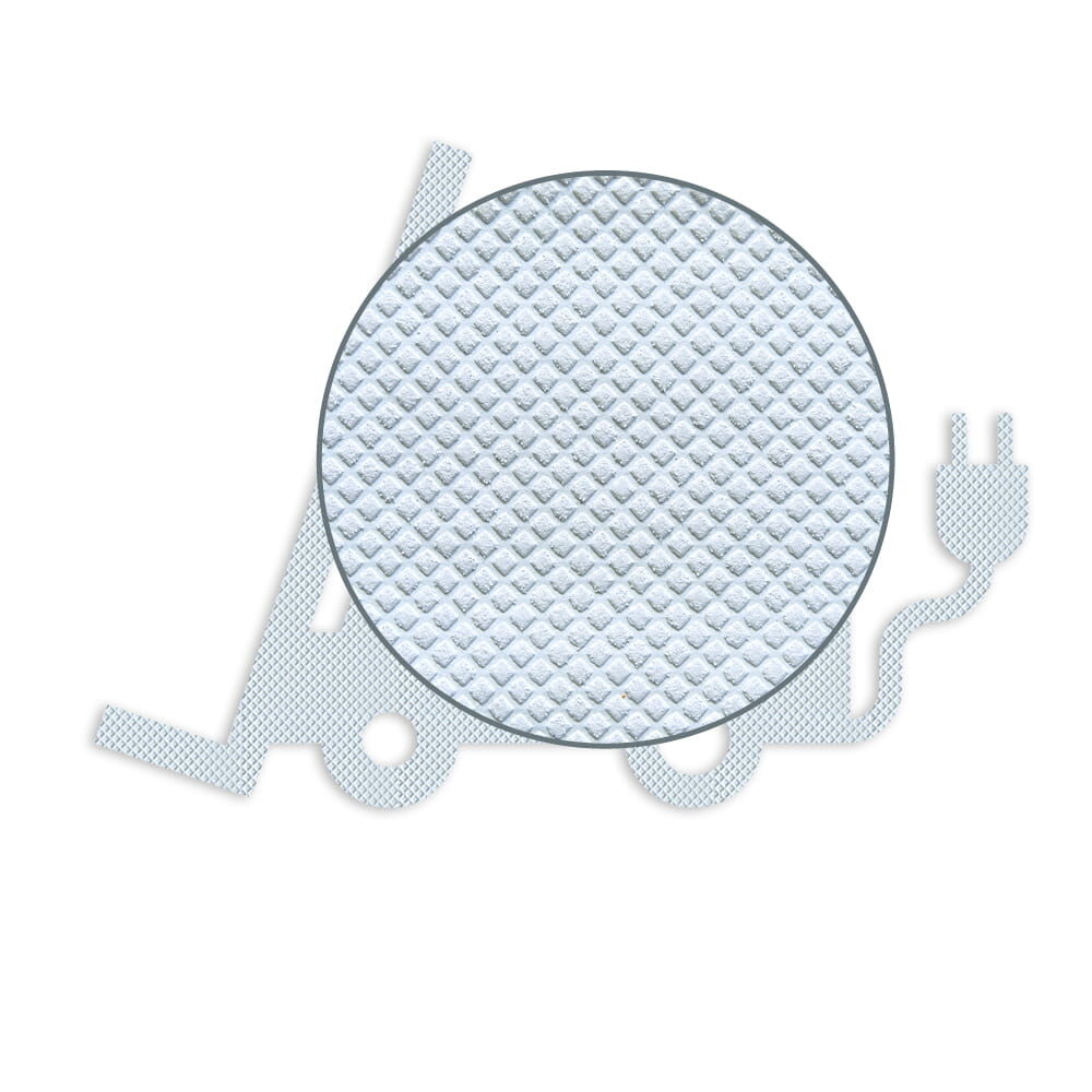 Vergrößerter Ausschnitt verdeutlicht Oberflächenstruktur