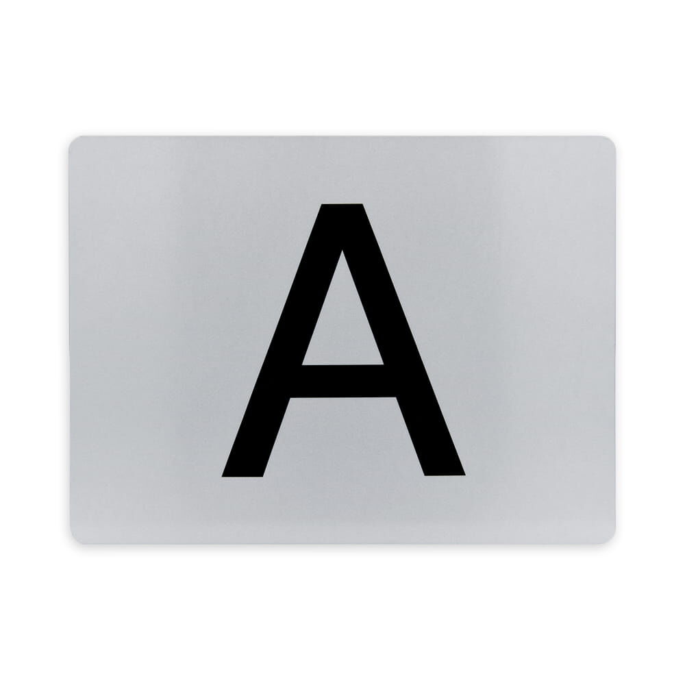 A Schild starr Stahlblech