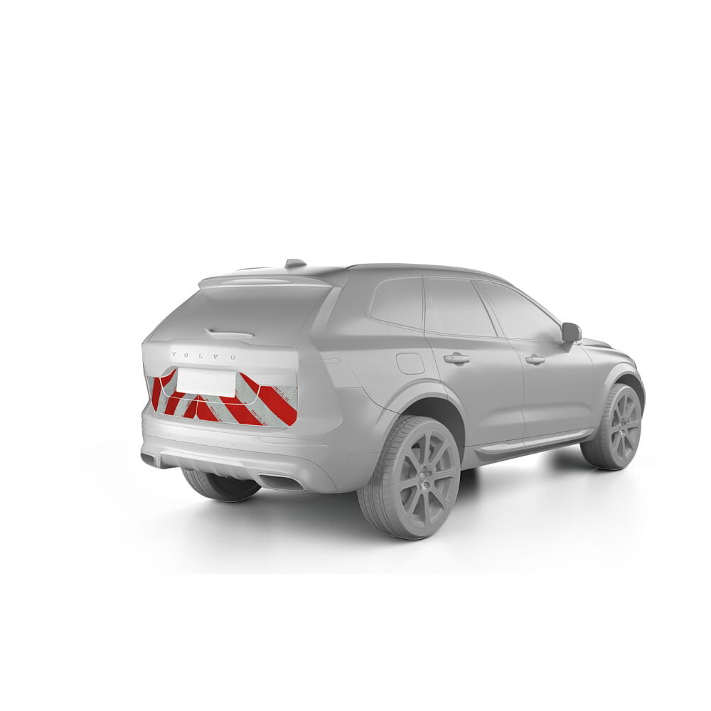 Volvo XC60 mit Heckwarnmarkierung, Baujahr 2021