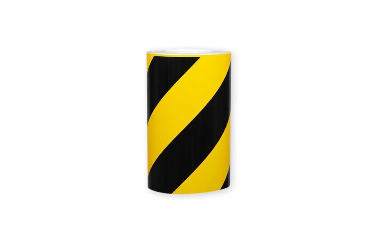 Einzelne Rolle Orafol ORALITE 5431 Industrie-Warnfolie schwarz-gelb, 300 mm, rechtsweisend