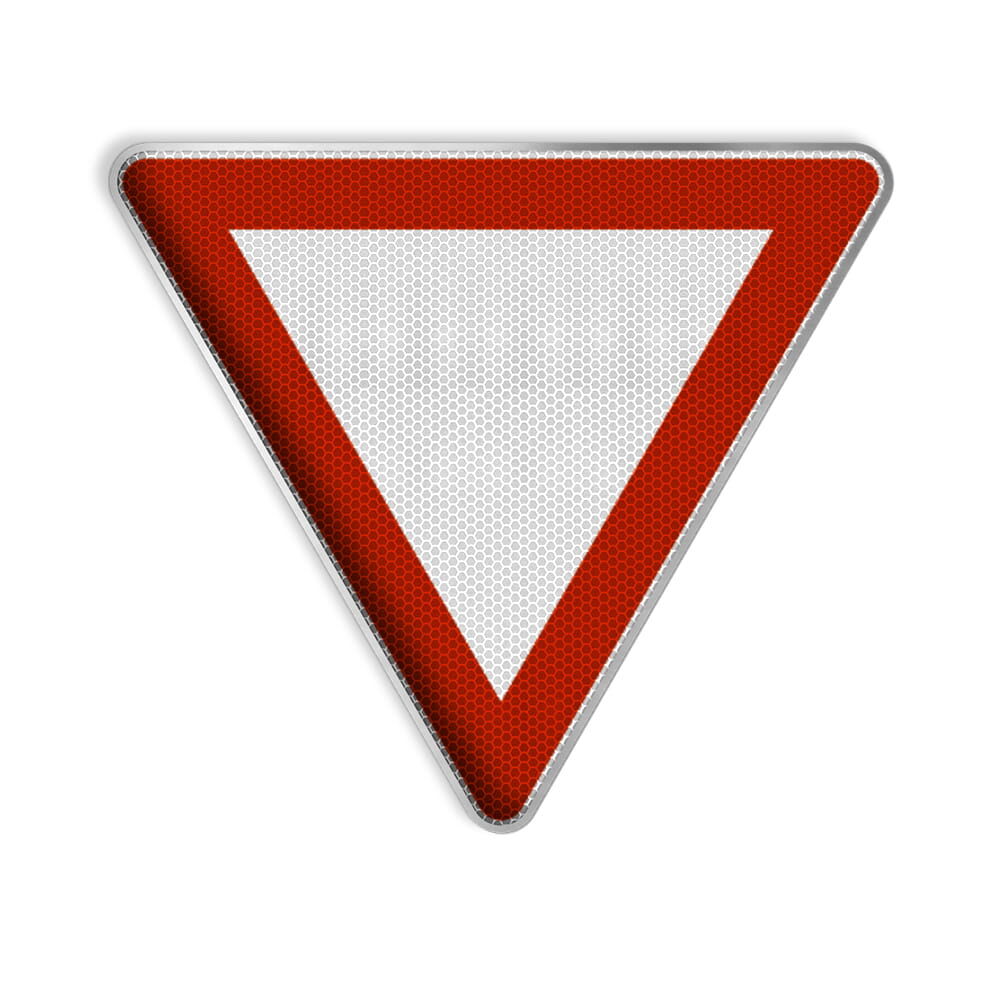 Verkehrszeichen 205 "Vorfahrt gewähren", Alform Alu,  RA2